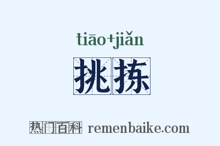 挑拣是什么意思的图片